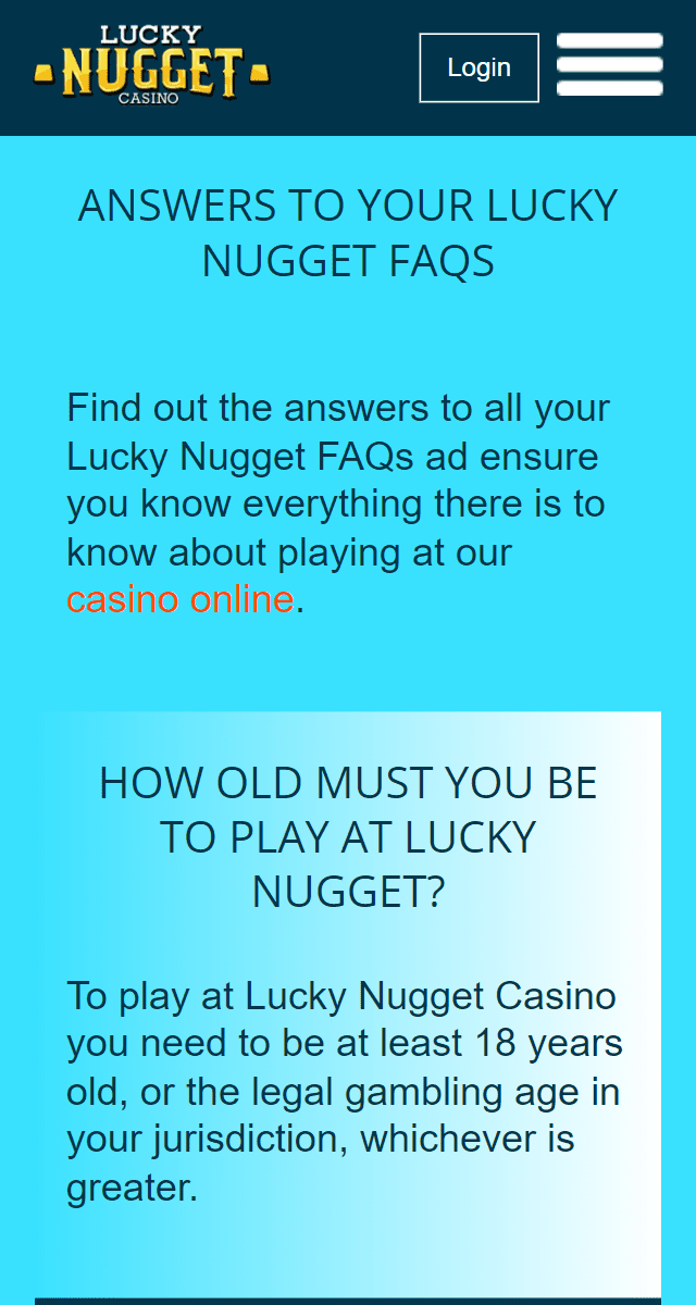 Lucky Nugget Casino faq