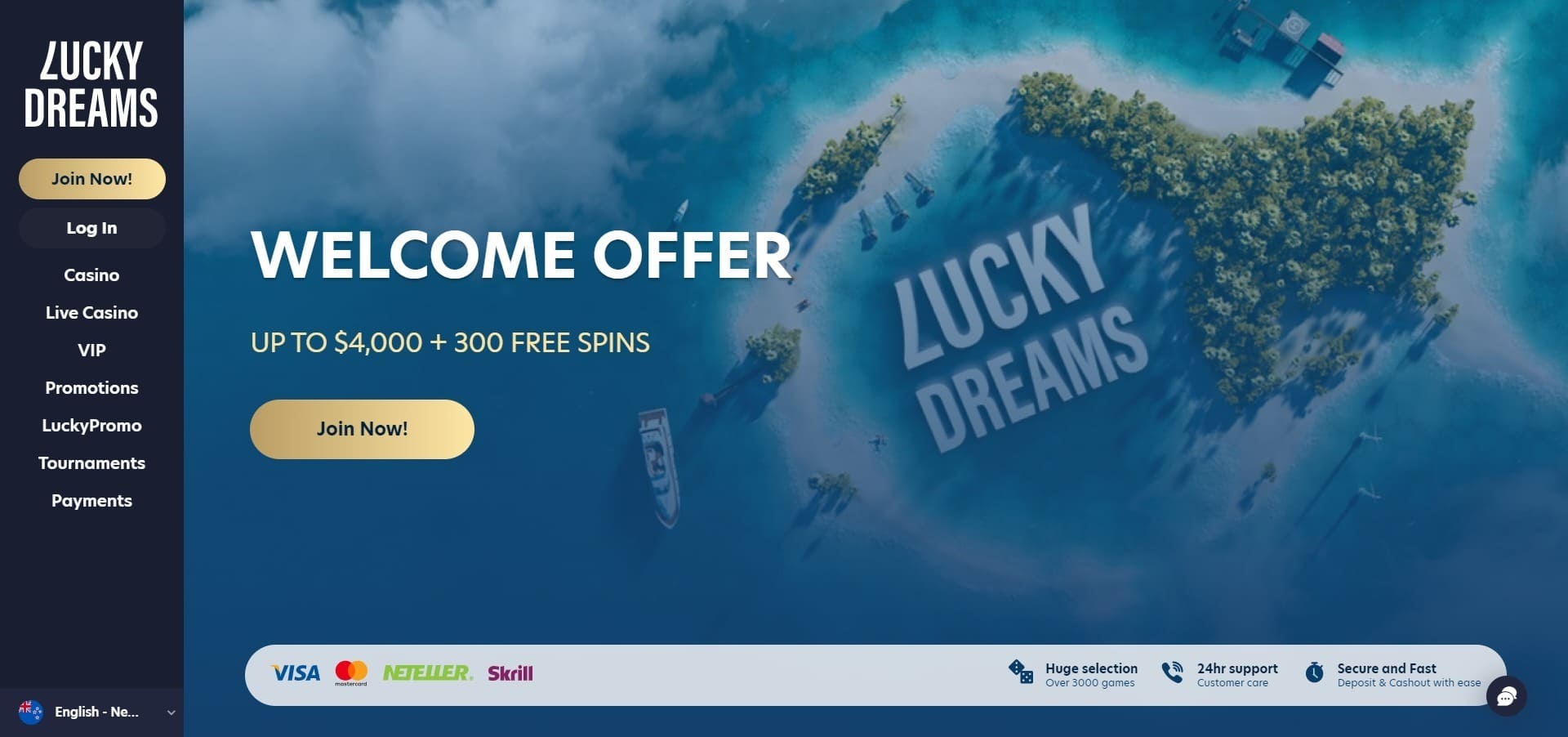 Official website of the Lucky Dreams Casino